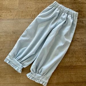 Alice Kathleen Blue Corduroy Pants with Ruffle